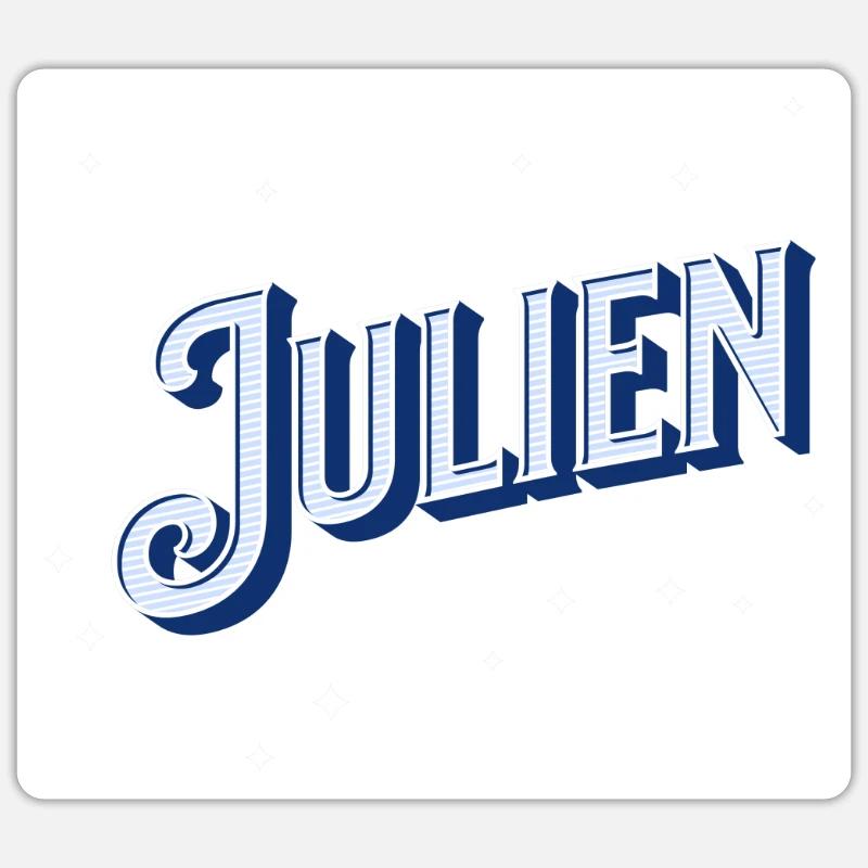Julien name personalized - Sticker size S (10 x 10 cm) - white matte
