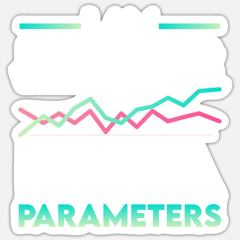 Parameter US Flagge Computer Datenwissenschaftler - Sticker Größe S (10 x 10 cm) - Mattweiß