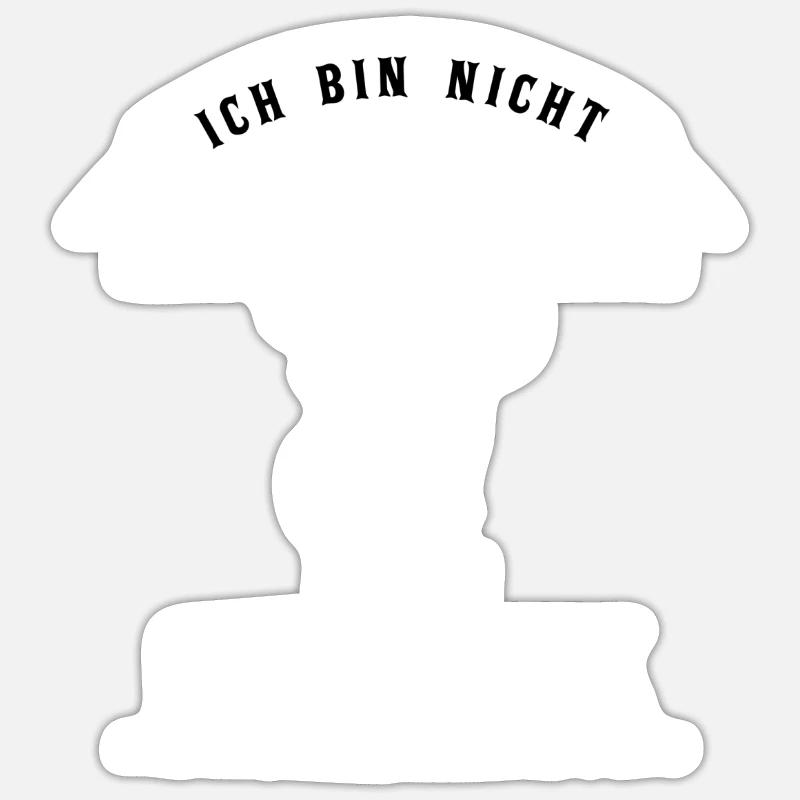 Ich bin nicht stur ich bin Steinbock - Sticker Größe S (10 x 10 cm) - Mattweiß