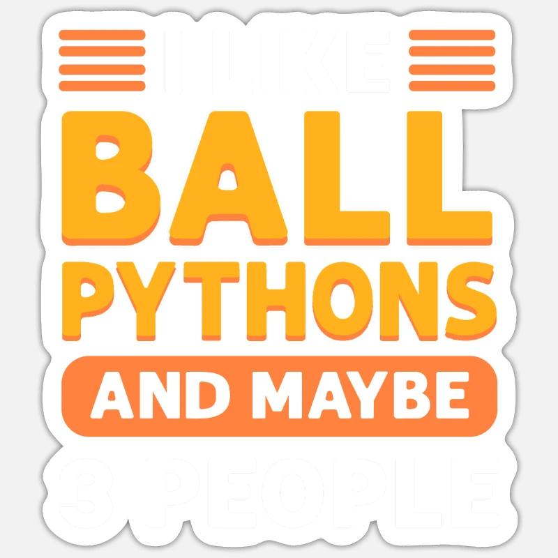 J’aime les pythons boules. Roi python. Sticker taille S (10 x 10 cm)