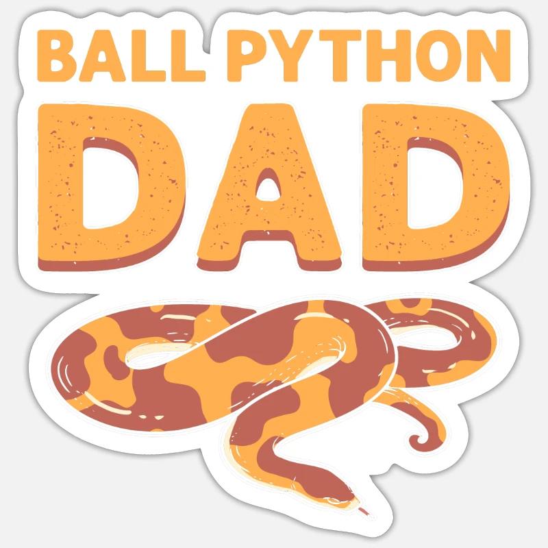 Kugelpython-vater. Herpetologen. Königliche Sticker Größe S (10 x 10 cm)
