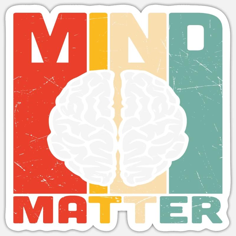 Mind Matter - Sticker size S (10 x 10 cm) - white matte