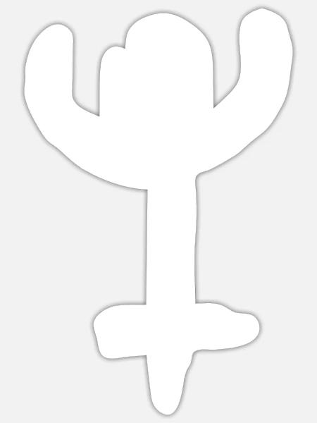 Pluto Astrologie Symbol - Sticker Größe S (10 x 10 cm) - Mattweiß