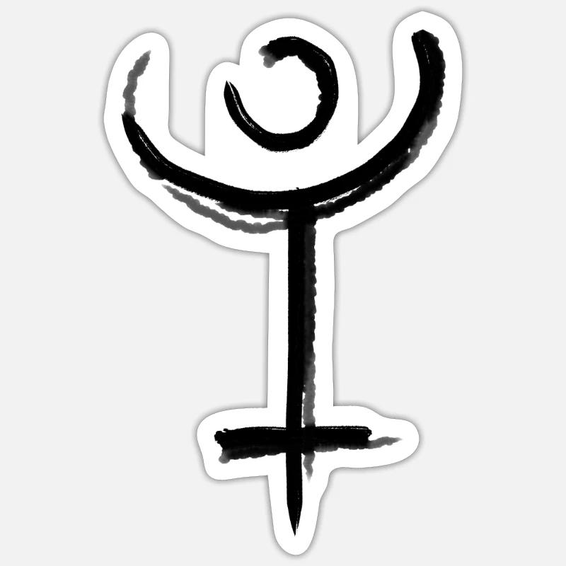 Symbole d’astrologie de Pluton Sticker taille S (10 x 10 cm)