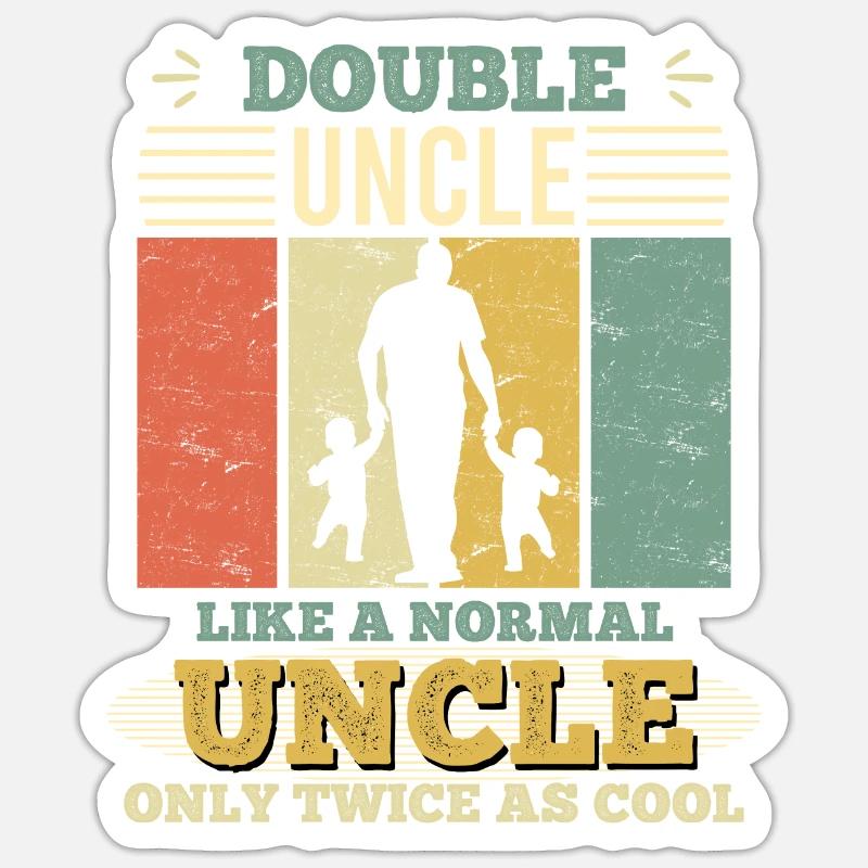 Double uncle normal uncle Sticker size S (10 x 10 cm)