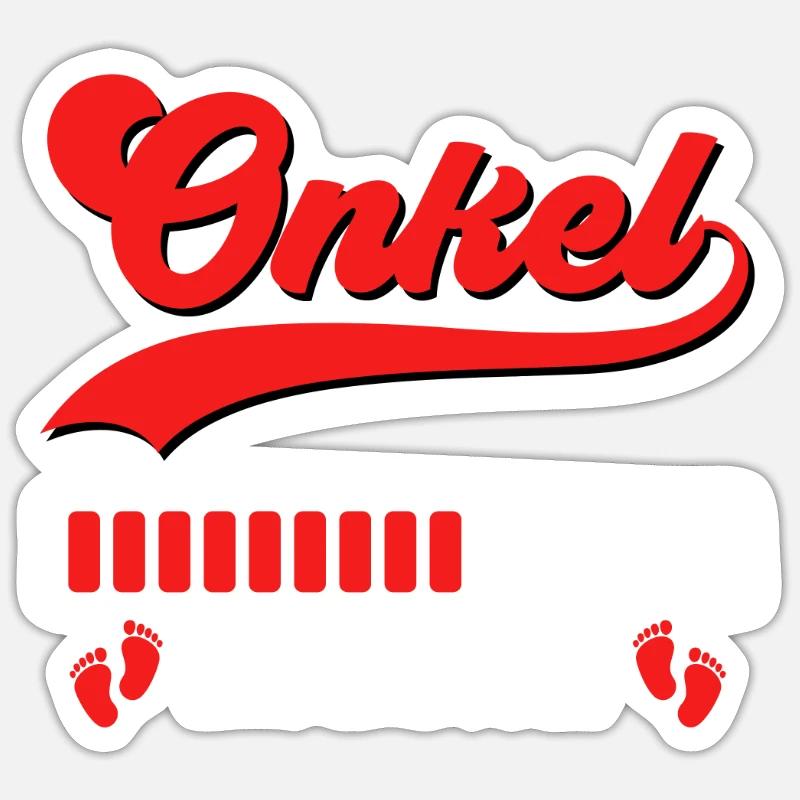 Onkel 2023 loading Onkel - Sticker Größe S (10 x 10 cm) - Mattweiß