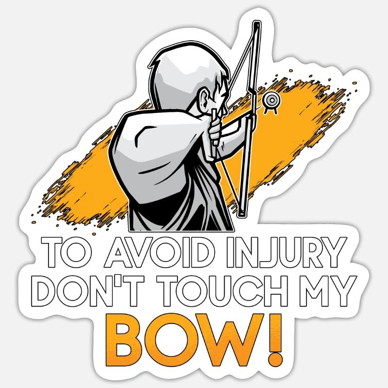 Archery To Avoid Injury Target Bow Shooting Archer Sticker Größe S (10 x 10 cm)