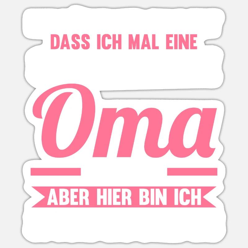Großmutter Großmama Omi Oma - Sticker Größe S (10 x 10 cm) - Mattweiß
