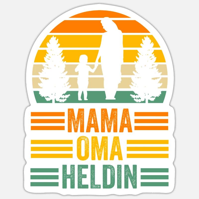Großmutter Großmama Omi Oma - Sticker Größe S (10 x 10 cm) - Mattweiß