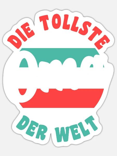 Großmutter Großmama Omi Oma - Sticker Größe S (10 x 10 cm) - Mattweiß