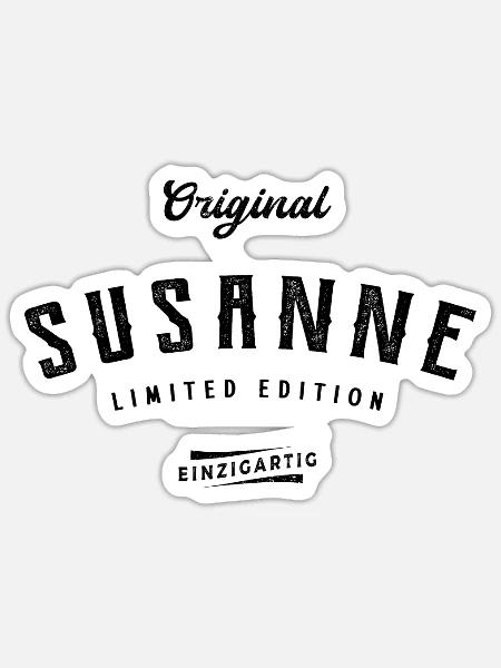 Susanne Limited Edition - Sticker Größe S (10 x 10 cm) - Mattweiß