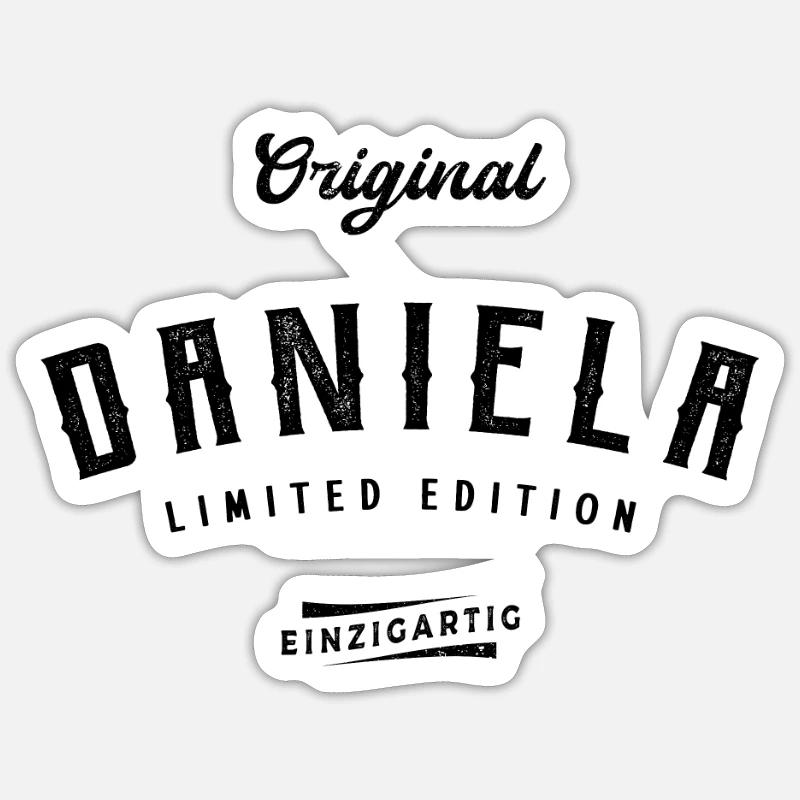 Daniela Limited Edition - Sticker Größe S (10 x 10 cm) - Mattweiß