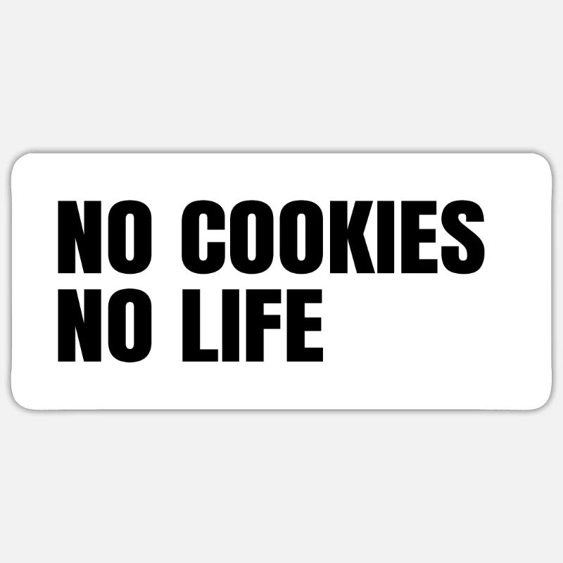 Pas de cookies Pas de devis de vie Collations traitées Sticker taille S (10 x 10 cm)