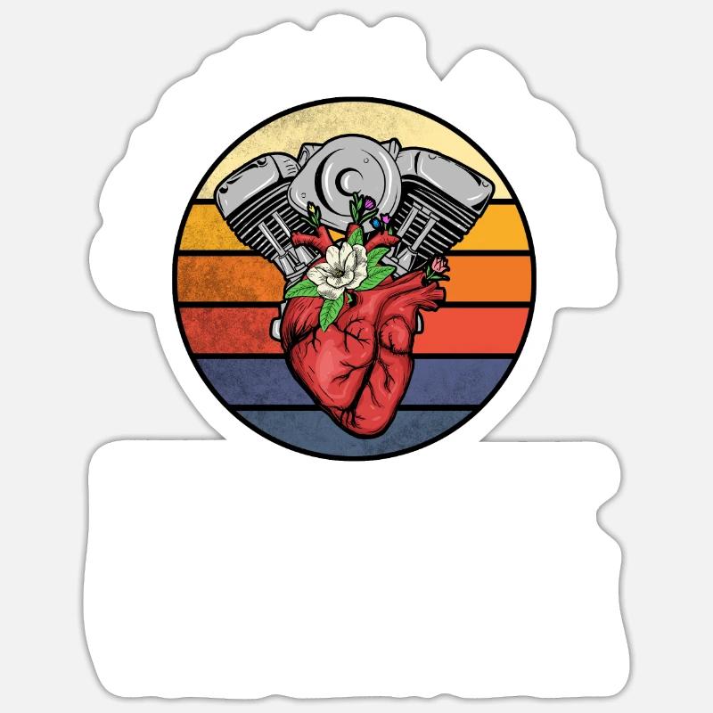 Heart Surgery Gift - Sticker size S (10 x 10 cm) - white matte