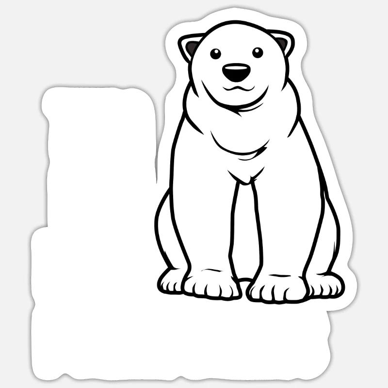 Junge mag Eisbären Expedition Wilde Tiere Sticker Größe S (10 x 10 cm)