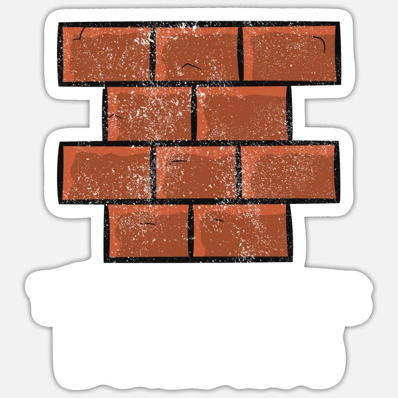 Bricklayer - Sticker size S (10 x 10 cm) - white matte