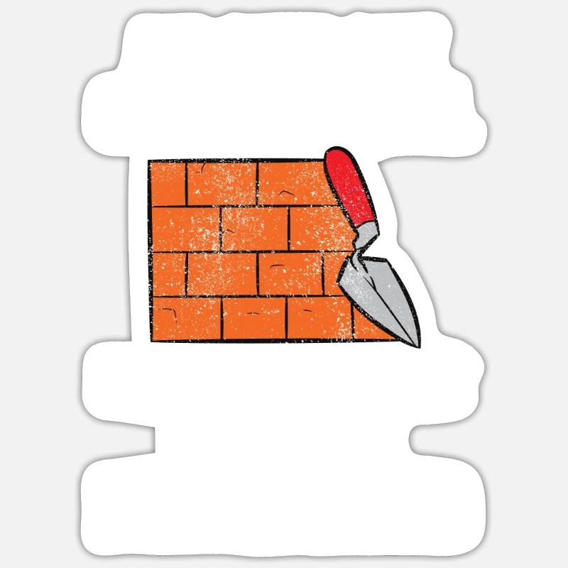 Bricklayer - Sticker size S (10 x 10 cm) - white matte