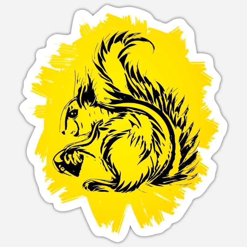 Squirrel - Sticker size S (10 x 10 cm) - white matte