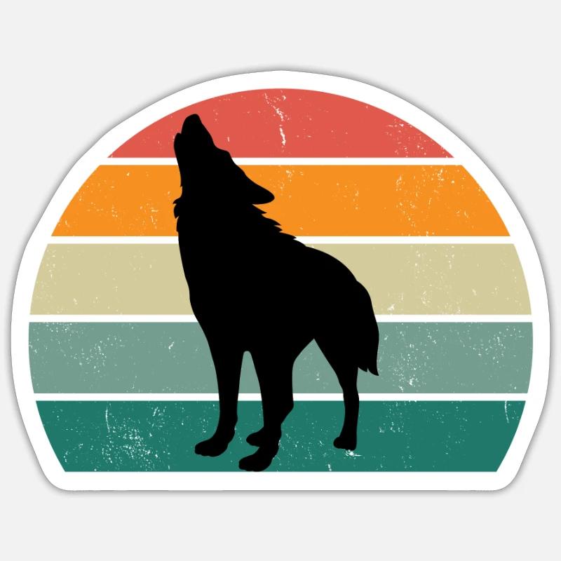 Wolves Wolf pack dog dogs territory pack wolf Sticker size S (10 x 10 cm)