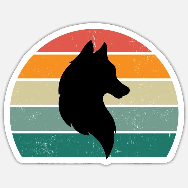 Wolves Wolf pack dog dogs territory pack wolf Sticker size S (10 x 10 cm)