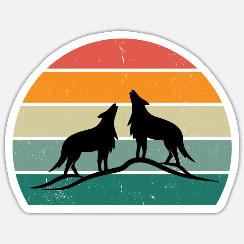 Wolves Wolf pack dog dogs territory pack wolf Sticker size S (10 x 10 cm)