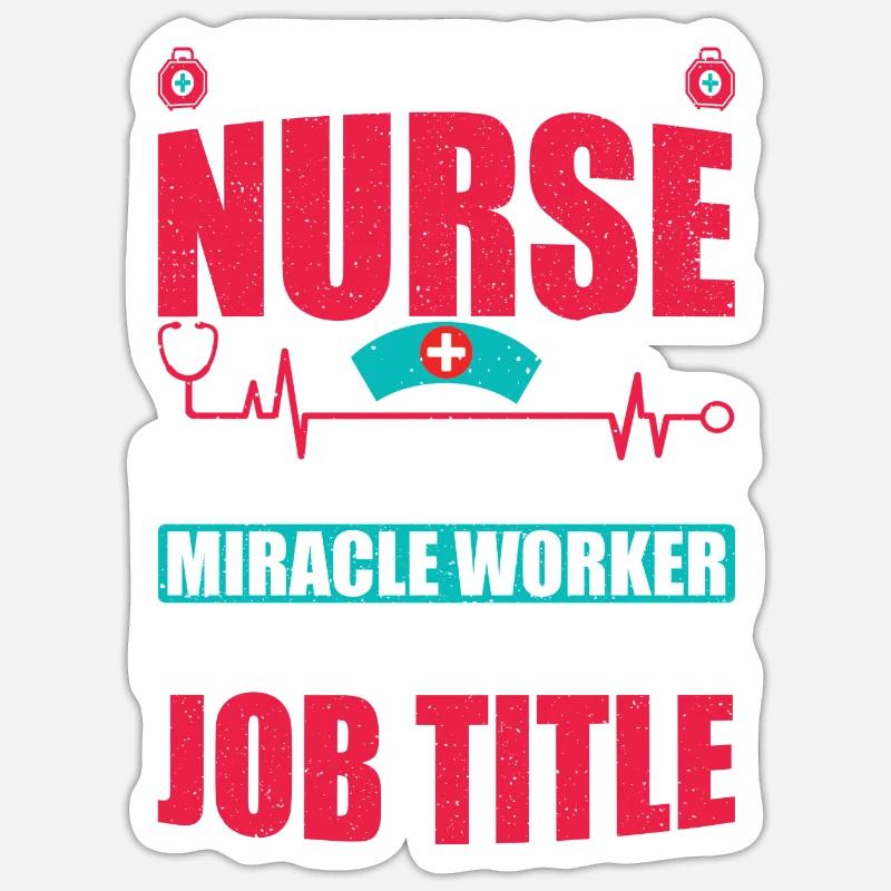 OP Krankenschwester OP-Schwester - Sticker Größe S (10 x 10 cm) - Mattweiß