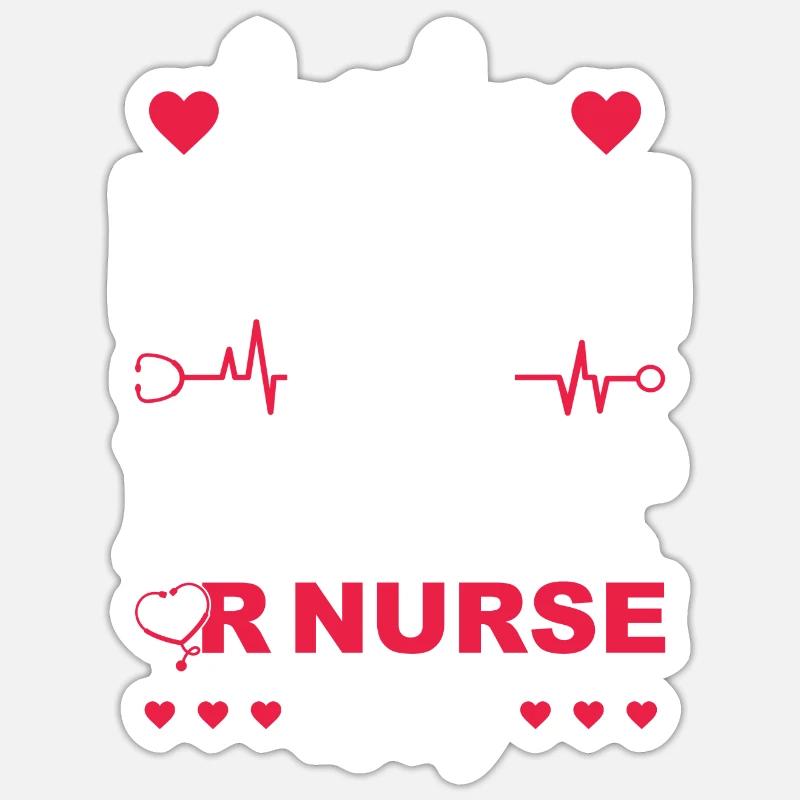 Mère infirmière chirurgicale - Sticker taille S (10 x 10 cm) - blanc mat