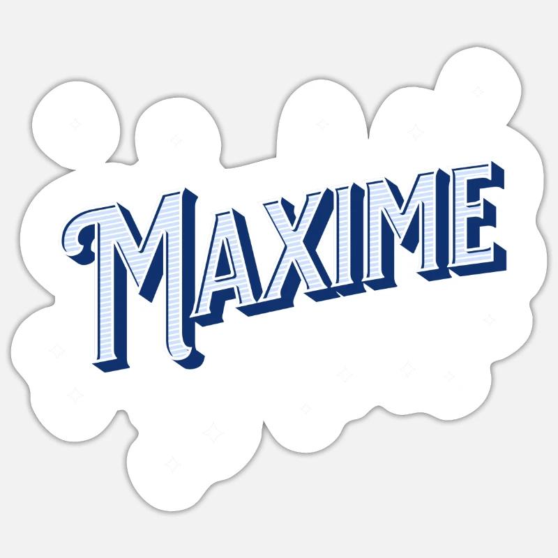 Maxime names personalized Sticker size S (10 x 10 cm)
