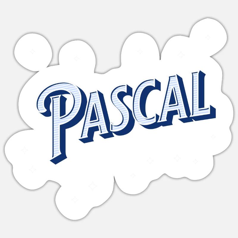 Pascal name personalized - Sticker size S (10 x 10 cm) - white matte