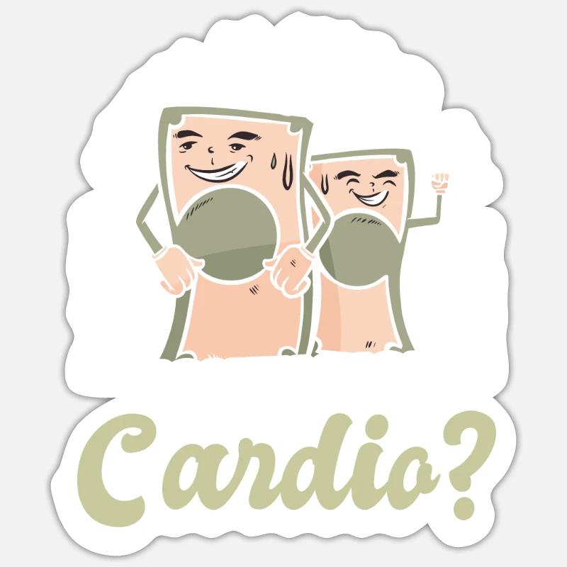 Nager dans l’endettement compte comme une dette cardio Sticker taille S (10 x 10 cm)