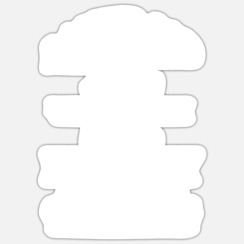 Camping - Sticker taille S (10 x 10 cm) - blanc mat