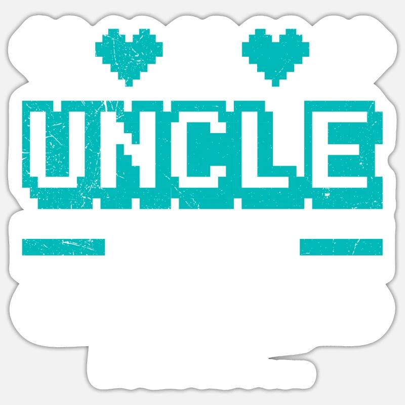 Onkel 2023 loading - Sticker Größe S (10 x 10 cm) - Mattweiß