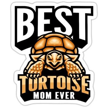 Tortoise - Sticker size S (10 x 10 cm) - white matte - Front