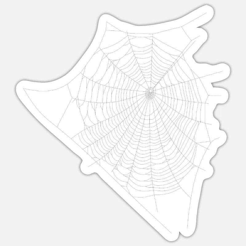 Toile d’araignée - Sticker taille S (10 x 10 cm) - blanc mat