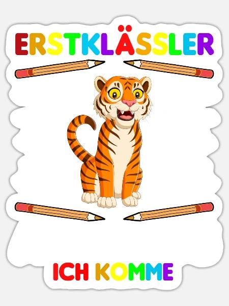 Erstklässler Achtung ich komme - Sticker Größe S (10 x 10 cm) - Mattweiß