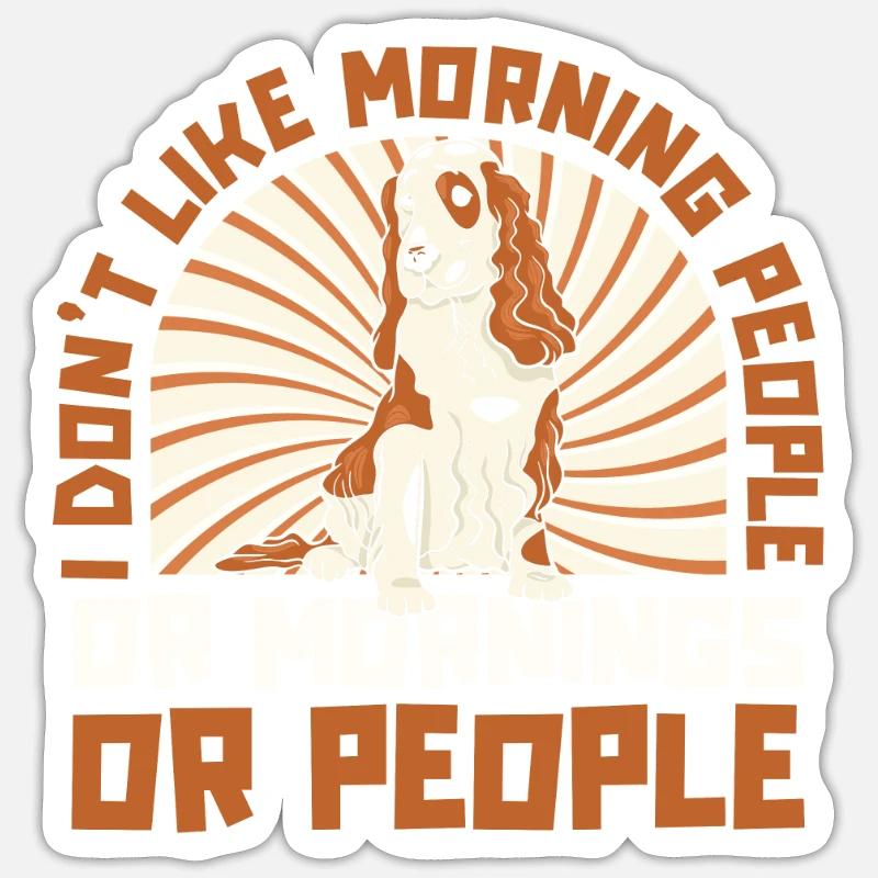 Cocker Spaniel - Sticker taille S (10 x 10 cm) - blanc mat