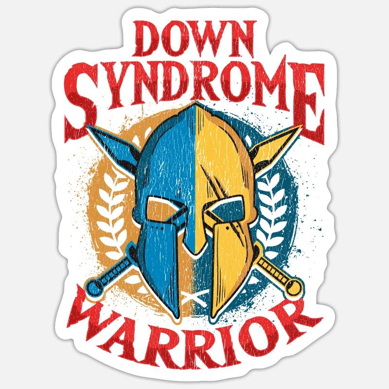 Down Syndrome Warrior Bewusstsein Sticker Größe S (10 x 10 cm)