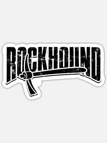 Rockhound - Felsen - Sticker Größe S (10 x 10 cm) - Mattweiß