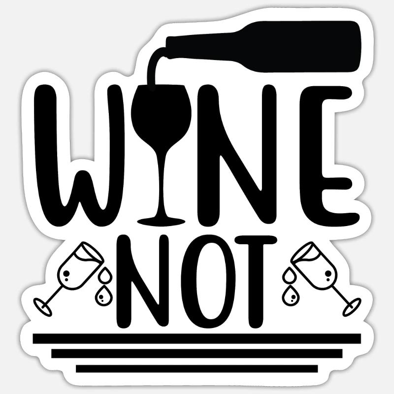 Vin pas - Sticker taille S (10 x 10 cm) - blanc mat