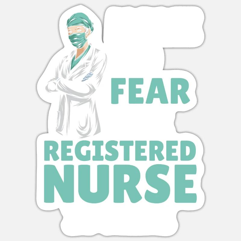 Krankenschwester - Sticker Größe S (10 x 10 cm) - Mattweiß