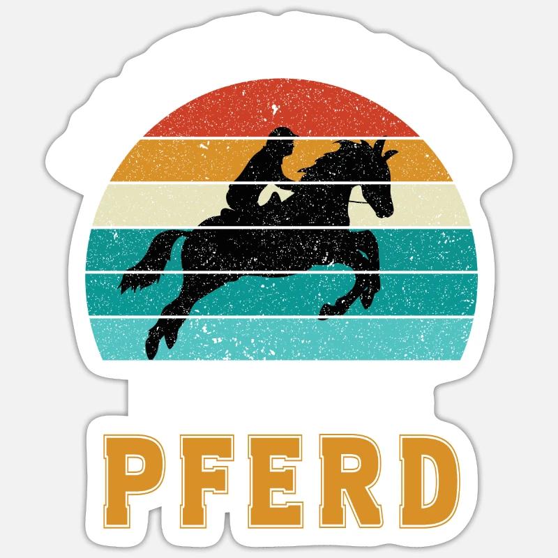Das Leben ist besser mit Pferd - Sticker Größe S (10 x 10 cm) - Mattweiß