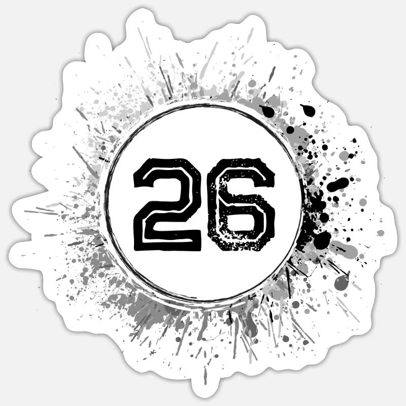 26 Nombre d’objets blob - Sticker taille S (10 x 10 cm) - blanc mat