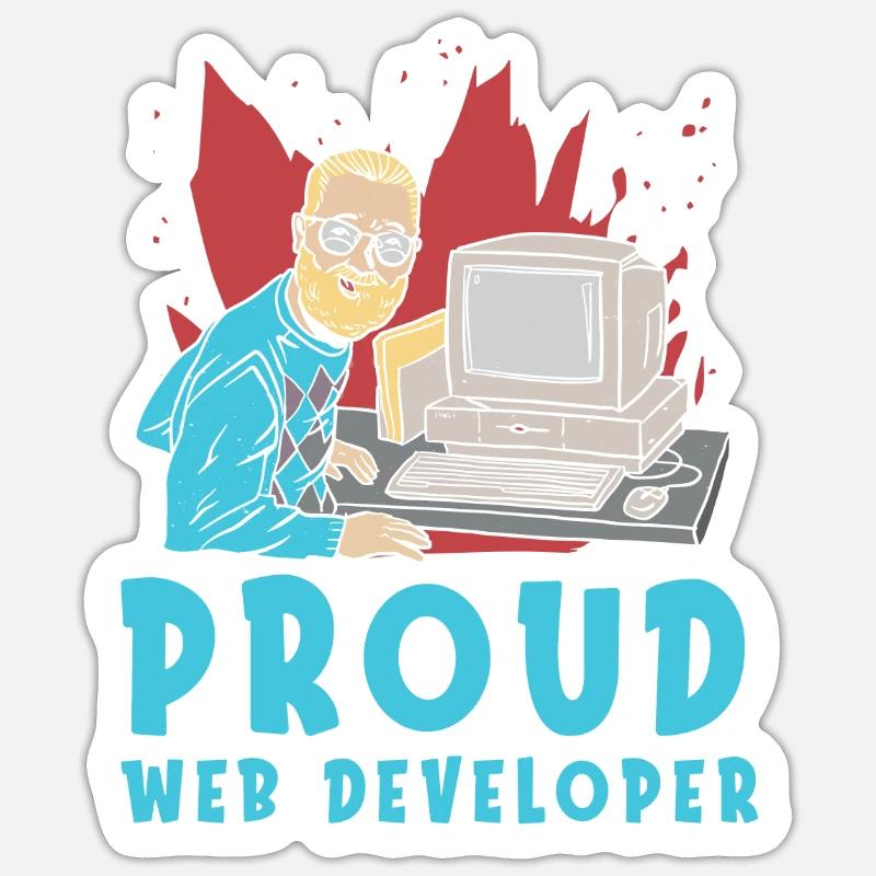 Web Entwickler Webdeveloper Web-Entwickler Sticker Größe S (10 x 10 cm)