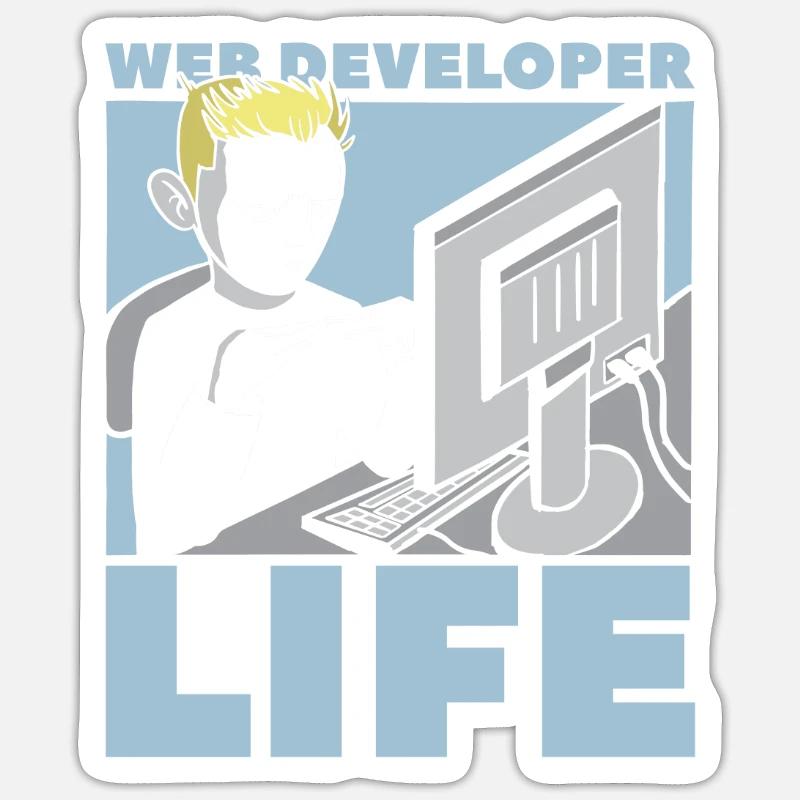 Web Entwickler Webdeveloper Web-Entwickler Sticker Größe S (10 x 10 cm)