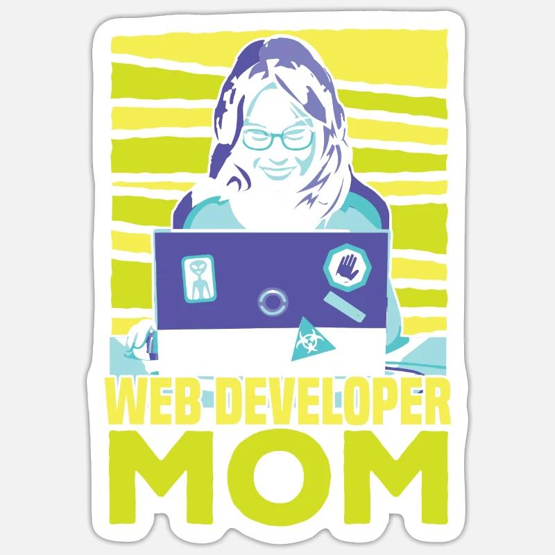 Web Entwickler Webdeveloper Web-Entwickler - Sticker Größe S (10 x 10 cm) - Mattweiß