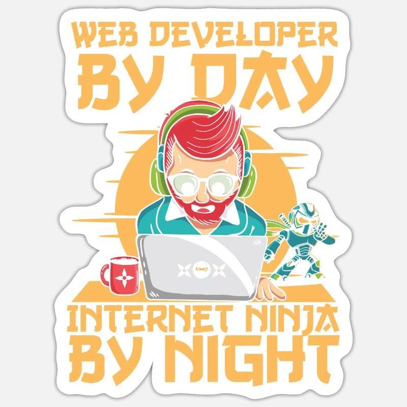 Web Developer Web Developer Web Developer - Sticker size S (10 x 10 cm) - white matte