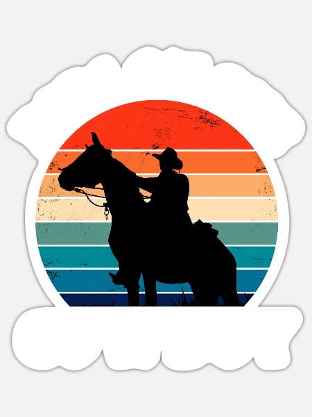 Dibs On Der Cowboy, lustige Bauernfrau - Sticker Größe S (10 x 10 cm) - Mattweiß