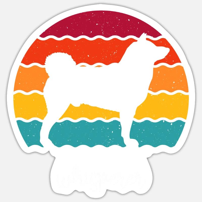Akita - Sticker taille S (10 x 10 cm) - blanc mat