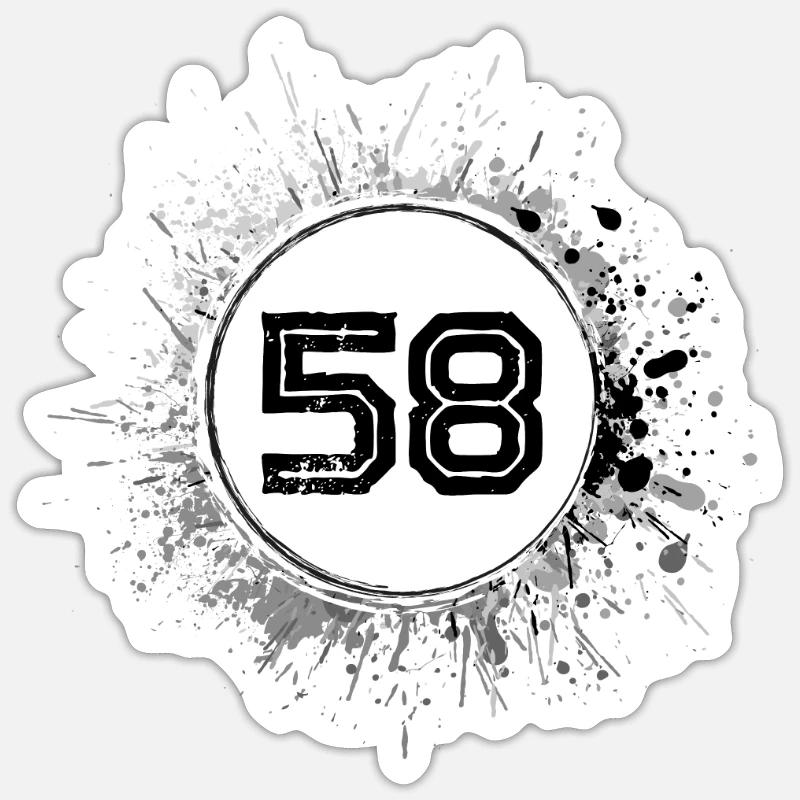 58 Nombre d’objets blob Sticker taille S (10 x 10 cm)