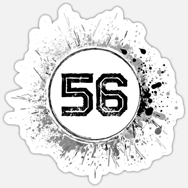 56 Nombre d’objets blob - Sticker taille S (10 x 10 cm) - blanc mat